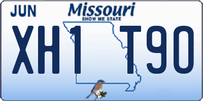 MO license plate XH1T9O