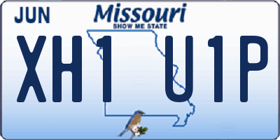 MO license plate XH1U1P