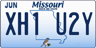 MO license plate XH1U2Y