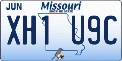 MO license plate XH1U9C