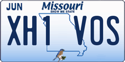MO license plate XH1V0S