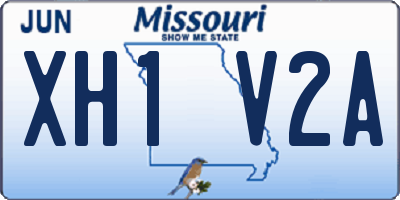 MO license plate XH1V2A