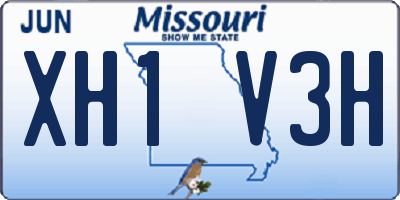 MO license plate XH1V3H