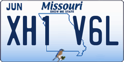 MO license plate XH1V6L