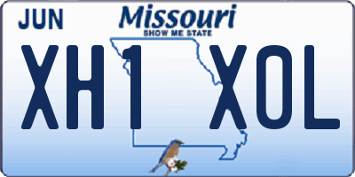 MO license plate XH1X0L