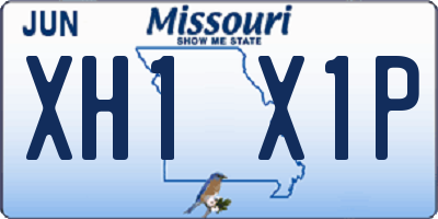 MO license plate XH1X1P