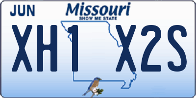 MO license plate XH1X2S