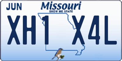 MO license plate XH1X4L
