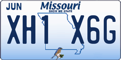 MO license plate XH1X6G