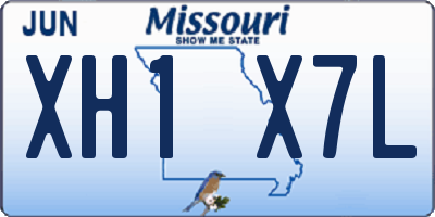 MO license plate XH1X7L