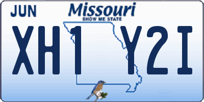 MO license plate XH1Y2I