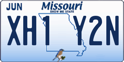 MO license plate XH1Y2N