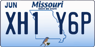 MO license plate XH1Y6P