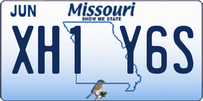 MO license plate XH1Y6S