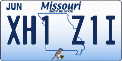 MO license plate XH1Z1I