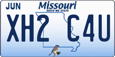 MO license plate XH2C4U