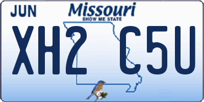 MO license plate XH2C5U