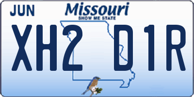 MO license plate XH2D1R