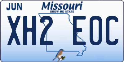 MO license plate XH2E0C