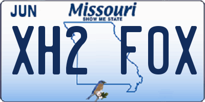 MO license plate XH2F0X