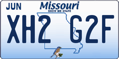 MO license plate XH2G2F