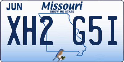 MO license plate XH2G5I