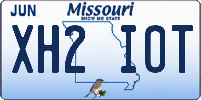 MO license plate XH2I0T