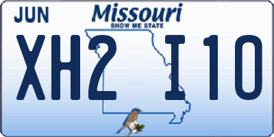 MO license plate XH2I1O
