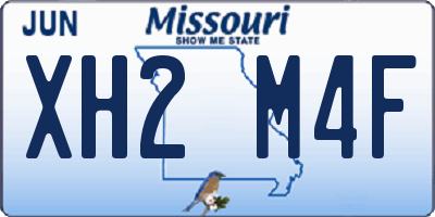 MO license plate XH2M4F