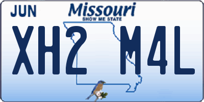 MO license plate XH2M4L