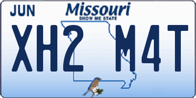 MO license plate XH2M4T