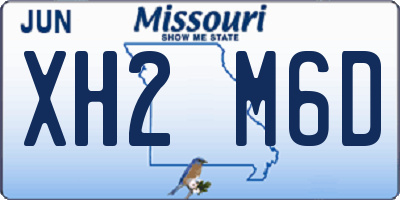 MO license plate XH2M6D