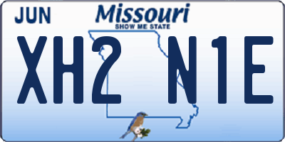 MO license plate XH2N1E