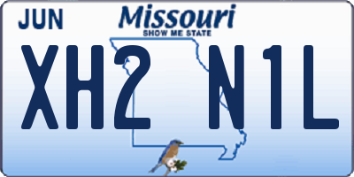 MO license plate XH2N1L