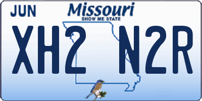 MO license plate XH2N2R