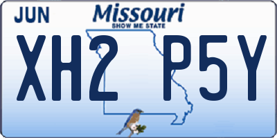 MO license plate XH2P5Y