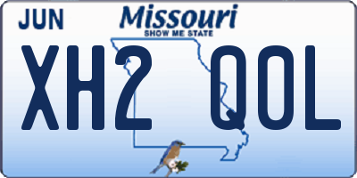 MO license plate XH2Q0L