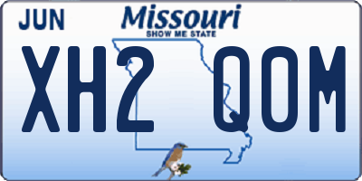 MO license plate XH2Q0M