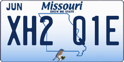 MO license plate XH2Q1E