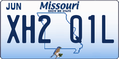 MO license plate XH2Q1L