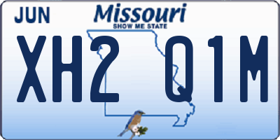 MO license plate XH2Q1M