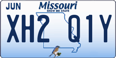 MO license plate XH2Q1Y