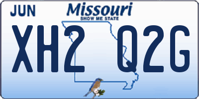 MO license plate XH2Q2G