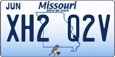 MO license plate XH2Q2V