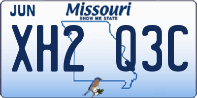 MO license plate XH2Q3C