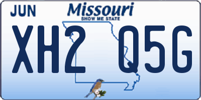 MO license plate XH2Q5G