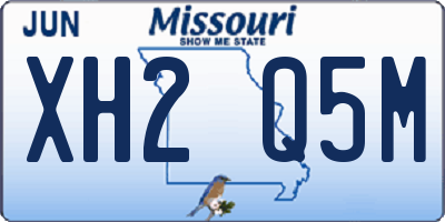 MO license plate XH2Q5M