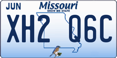 MO license plate XH2Q6C