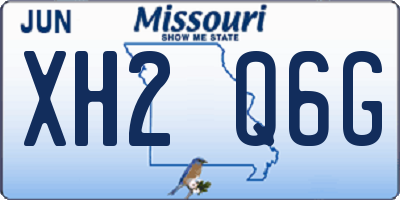 MO license plate XH2Q6G