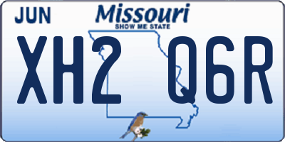 MO license plate XH2Q6R